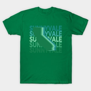 Sunnyvale California Green Repeat T-Shirt